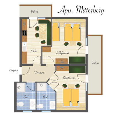 Appartementplan Mitterberg